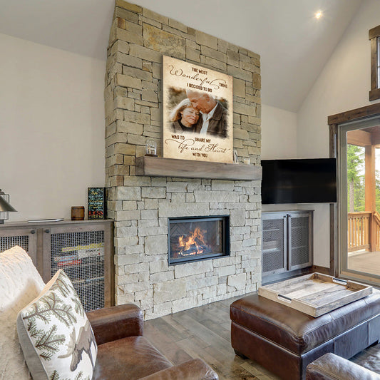 My Life & Heart - Personalized Custom Photo Canvas