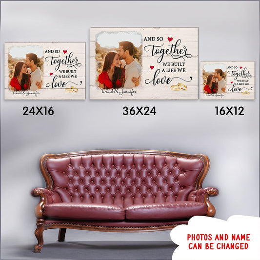A Life We Love - Personalized Custom Photo Canvas - Gifts for couples