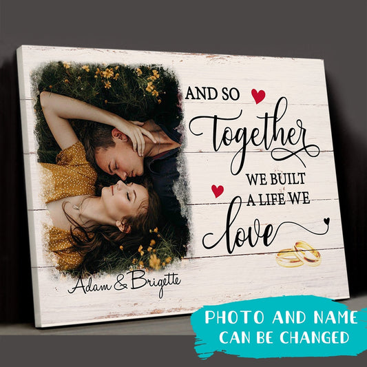 A Life We Love - Personalized Custom Photo Canvas - Gifts for couples