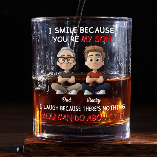 For Son - Personalized Custom Whiskey Glass