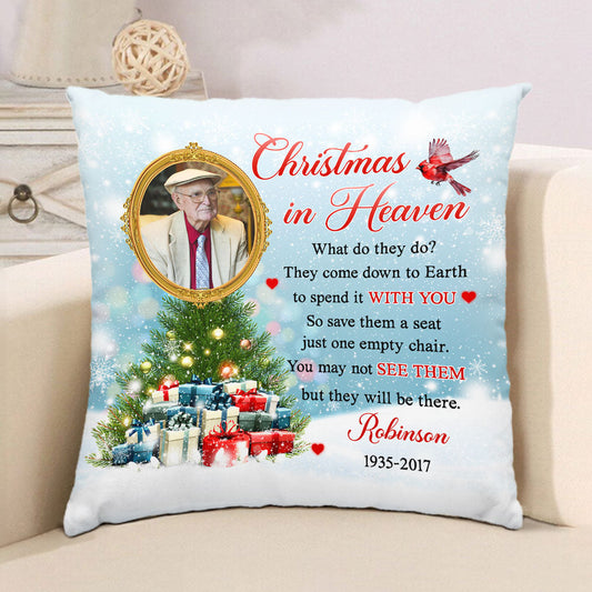 Christmas In Heaven - Personalized Custom Throw Pillow