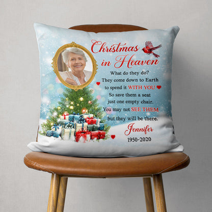 Christmas In Heaven - Personalized Custom Throw Pillow