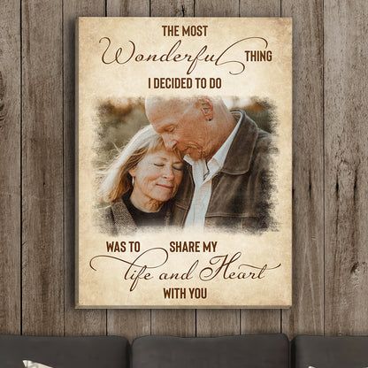 My Life & Heart - Personalized Custom Photo Canvas