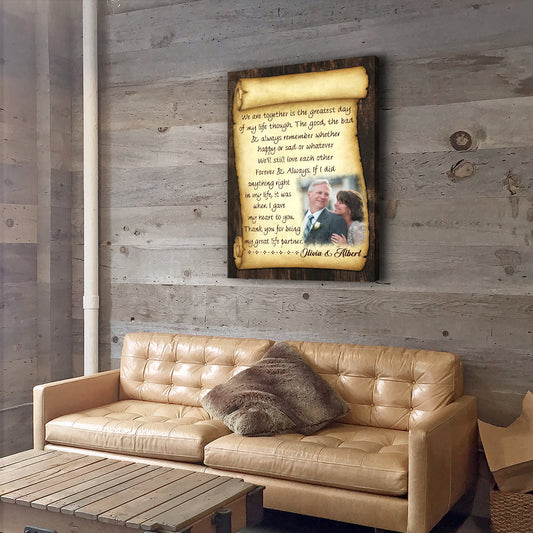 Greatest Day Of My Life - Personalized Custom Photo Canvas