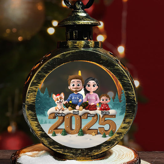 As A Family Now Onwards - Personalized Custom 3D Effect Christmas Lantern