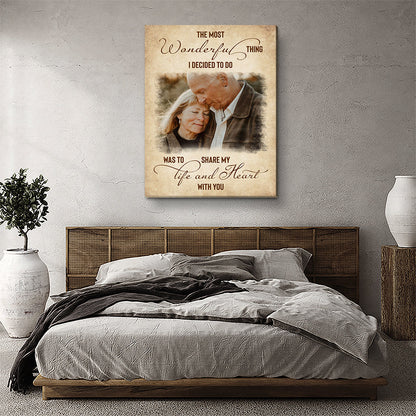 My Life & Heart - Personalized Custom Photo Canvas