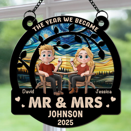We Said Yes To Forever - Personalized Custom Suncatcher