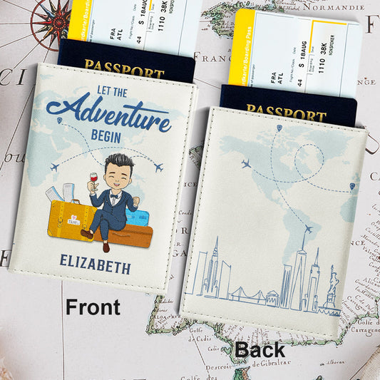 The Adventure Begin - Personalized Custom Passport Cover