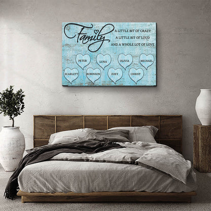 A Lot Of Love - Personalized Custom Name Canvas - Blithe Hub