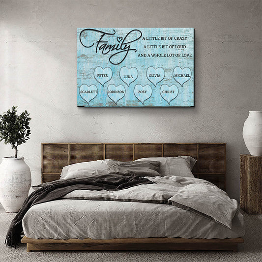 A Lot Of Love - Personalized Custom Name Canvas - Blithe Hub