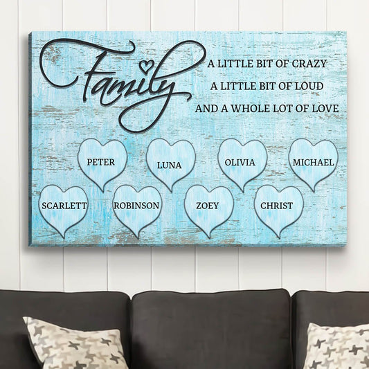 A Lot Of Love - Personalized Custom Name Canvas - Blithe Hub