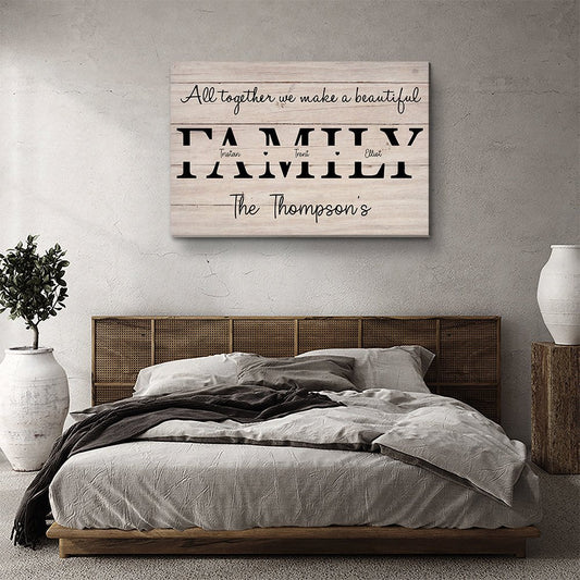 Family Is All - Personalized Custom Photo Canvas - Blithe Hub