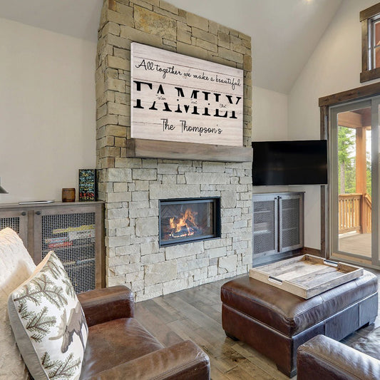 Family Is All - Personalized Custom Photo Canvas - Blithe Hub