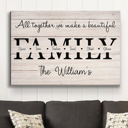 Family Is All - Personalized Custom Photo Canvas - Blithe Hub
