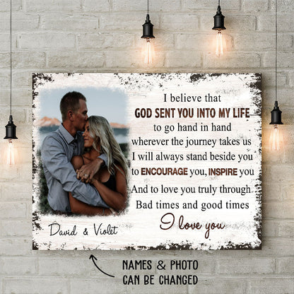 Go Hand In Hand - Personalized Custom Photo Canvas Print - Blithe Hub