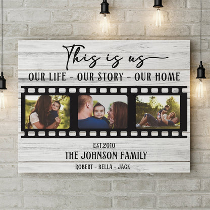 This Is Us - Personalized Custom Photo Canvas - Family Canvas - Wall Art For Family