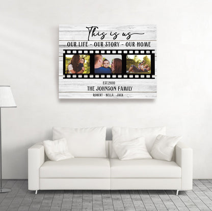 This Is Us - Personalized Custom Photo Canvas - Family Canvas - Wall Art For Family