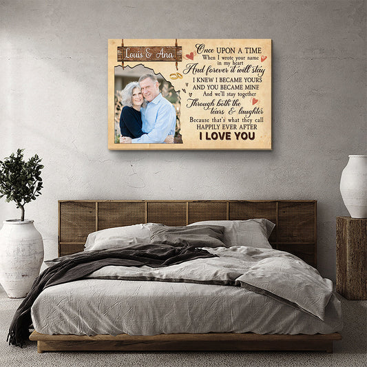 Once Upon A Time - Personalized Custom Photo Canvas