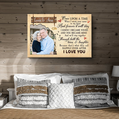 Once Upon A Time - Personalized Custom Photo Canvas