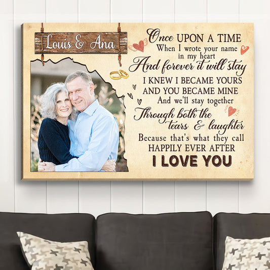 Once Upon A Time - Personalized Custom Photo Canvas