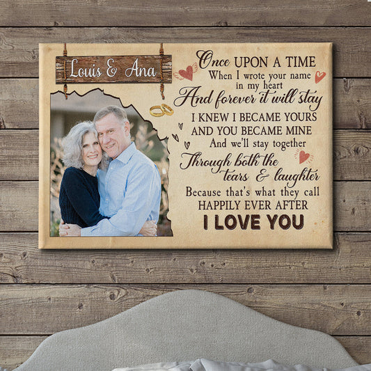 Once Upon A Time - Personalized Custom Photo Canvas