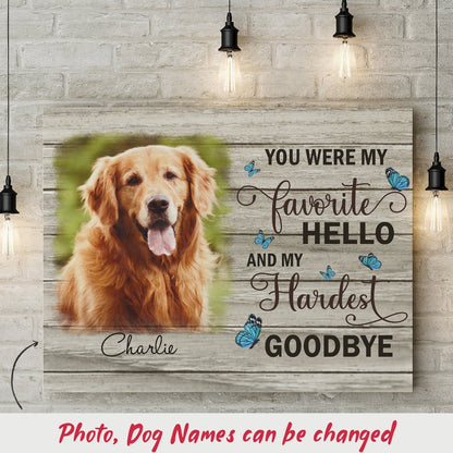 My Hardest Goodbye - Personalized Custom Photo Canvas - Memorial Wall Art - Blithe Hub