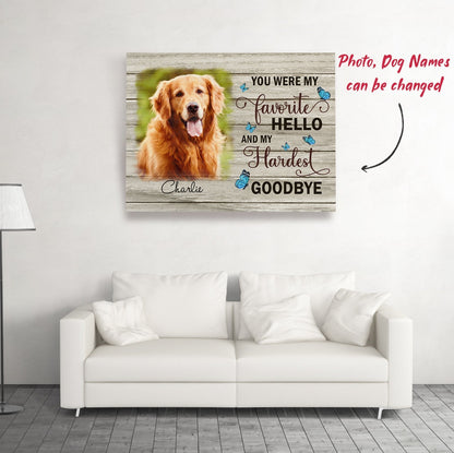 My Hardest Goodbye - Personalized Custom Photo Canvas - Memorial Wall Art - Blithe Hub