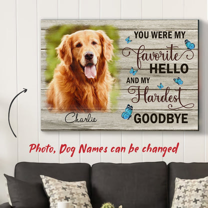 My Hardest Goodbye - Personalized Custom Photo Canvas - Memorial Wall Art - Blithe Hub