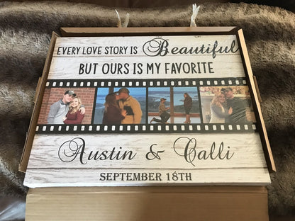 Our Love Story - Personalized Custom Photo Canvas Print - Blithe Hub