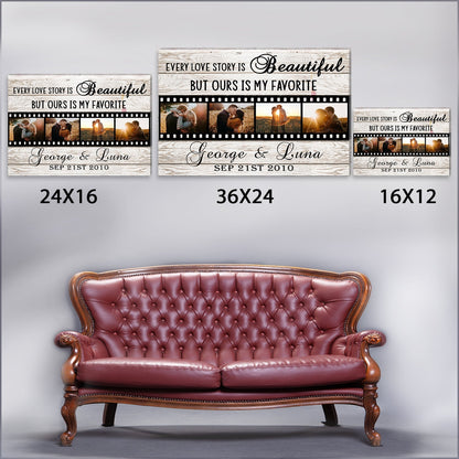 Our Love Story - Personalized Custom Photo Canvas Print - Blithe Hub
