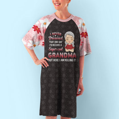 Super Cool Grandma - Personalized Custom 3/4 Sleeve Dress - Blithe Hub