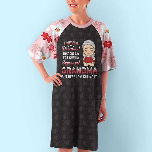Super Cool Grandma - Personalized Custom 3/4 Sleeve Dress - Blithe Hub