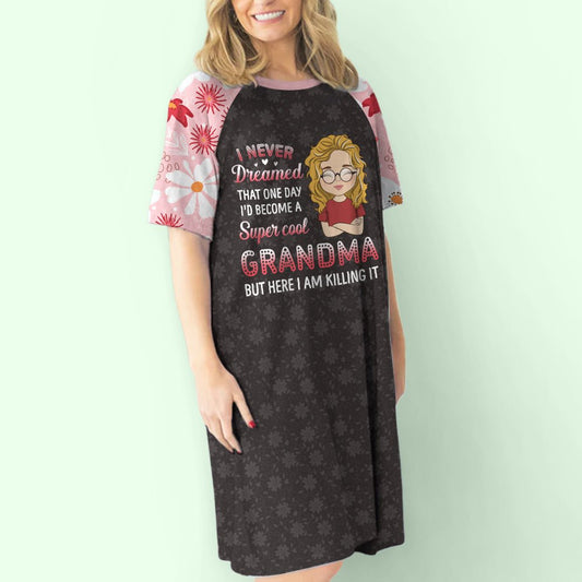 Super Cool Grandma - Personalized Custom 3/4 Sleeve Dress - Blithe Hub