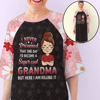 Super Cool Grandma - Personalized Custom 3/4 Sleeve Dress - Blithe Hub