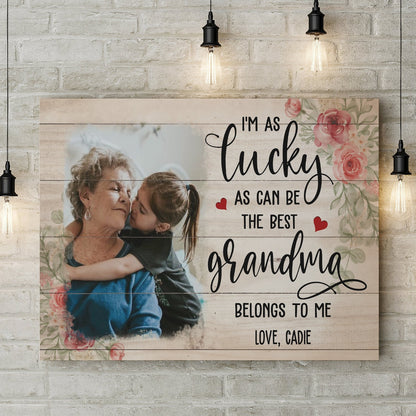The Best Grandma - Personalized Custom Photo Canvas - Blithe Hub