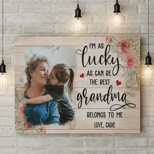 The Best Grandma - Personalized Custom Photo Canvas - Blithe Hub