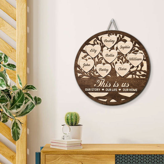This Is Our Home - Personalized Custom Wood Sign - Blithe Hub