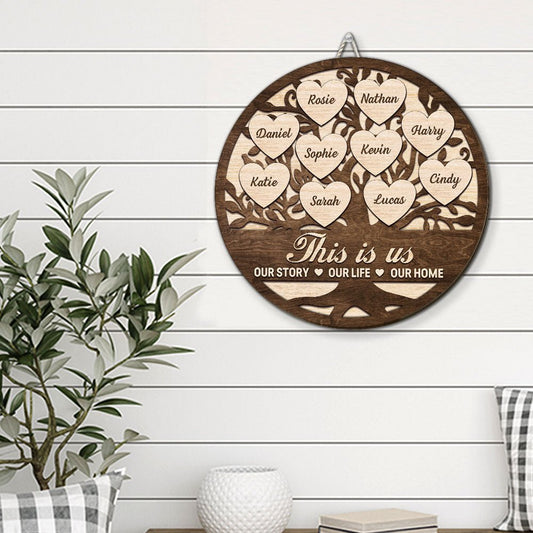 This Is Our Home - Personalized Custom Wood Sign - Blithe Hub