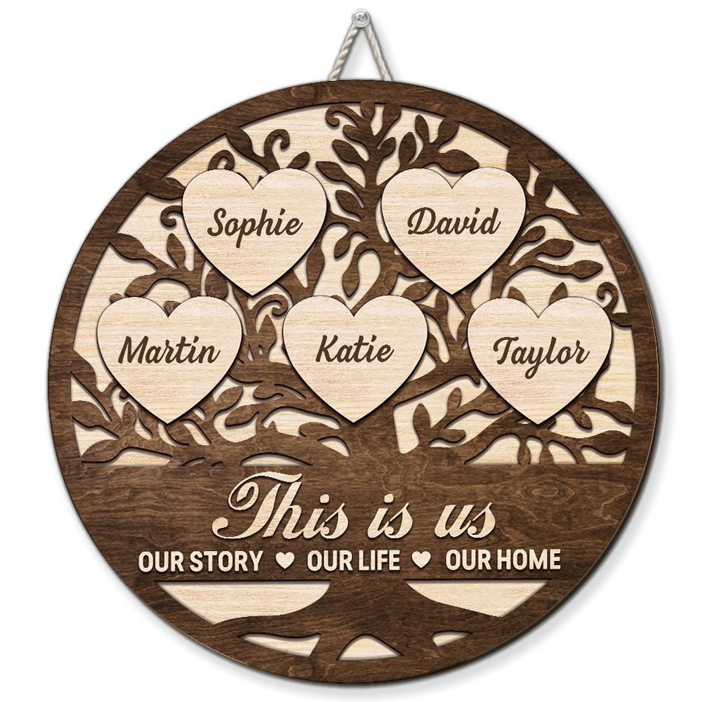This Is Our Home - Personalized Custom Wood Sign - Blithe Hub