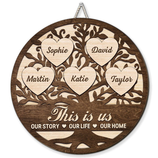 This Is Our Home - Personalized Custom Wood Sign - Blithe Hub