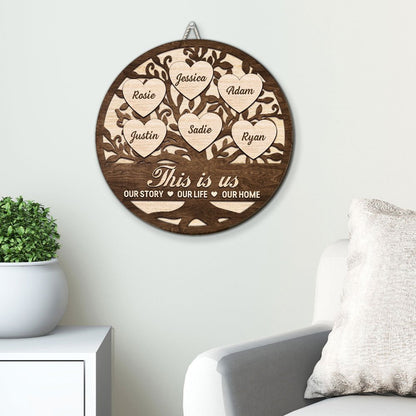 This Is Our Home - Personalized Custom Wood Sign - Blithe Hub
