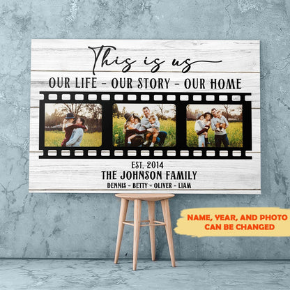 This Is Us - Personalized Custom Photo Canvas - Family Canvas - Wall Art For Family