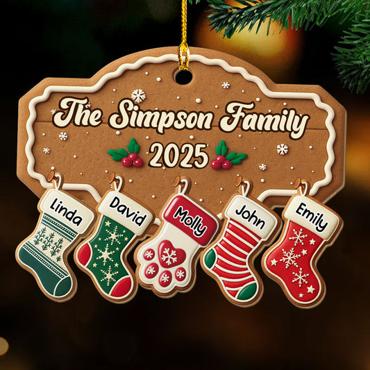 Home Is Our Christmas Heart - Personalized Custom Wood Ornament