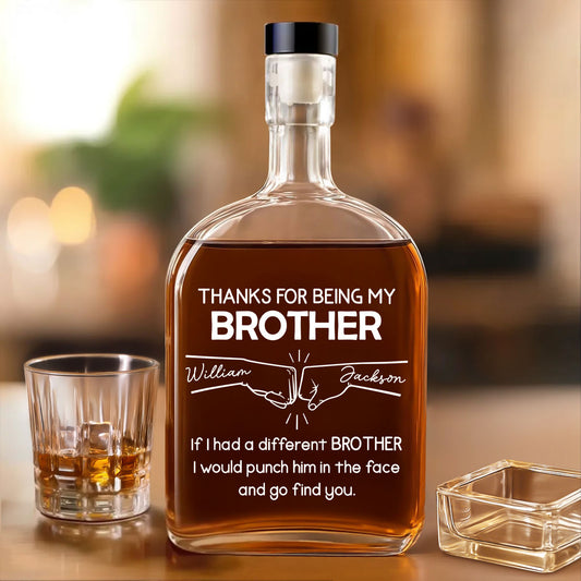 Being My Brother - Personalized Custom Spirits Decanter